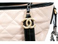 Chanel Striking Black And Tan Leather Gabrielle Hobo Bag