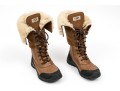 Ugg Fabulous Shearling Lined Brown Leather Outdoor Boots, Vibram Treads, Size 7