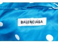 Balenciaga Beautiful Blue Polka Dotted Silk Blouse, Size 6
