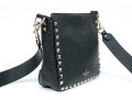 Valentino Bold Studded Black Leather Shoulder Bag