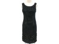 Milly Beautiful Black And Ivory Bedazzled Tank Sheath, Size 4