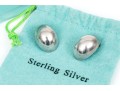 Tiffany & Co. Sterling Silver Handsome Oval Button Earrings