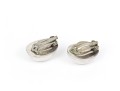 Tiffany & Co. Sterling Silver Handsome Oval Button Earrings