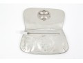 Tory Burch Fabulous New Old Stock Silver Metallic Leather Clutch, With Dust Bag