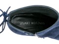Stuart Weitzman Handsome Blue Suede Tie Back Side Zip Bootie, Size 8 1/2 M