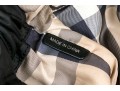 Burberry Black Nylon Top Handle Bag, Plaid Lining