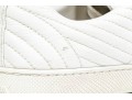 Prada Breezy White Leather Quilted Sneakers, Size 36 1/2