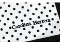 Carolina Herrera Black, Ivory And Yellow Polka Dotted Scarf