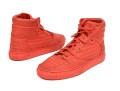 Balenciaga Striking Red Orange Leather Mens High Top Sneakers, Size 41