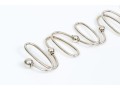 Tiffany & Co. Striking Sterling Silver Beautiful Undulating Link And Ball Bracelet