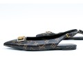 Louis Vuitton Adorable Flat Logo Slingback Mules, Size 40