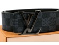 Louis Vuitton Handsome Damier Ebene Black Belt, 90/35, With Box