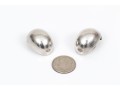 Tiffany & Co. Sterling Silver Handsome Oval Button Earrings