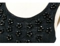 Milly Beautiful Black And Ivory Bedazzled Tank Sheath, Size 4