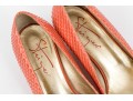 Walter Steiger Fun Coral Snakeskin And Orange Heeled Pumps, Size 36 1/2