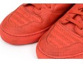 Balenciaga Striking Red Orange Leather Mens High Top Sneakers, Size 41