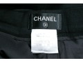 Chanel Handsome Black Wool Pants, Size 44