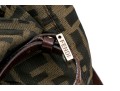 Fendi Fabric Small Logo Top Handle Bag, Leather Strap