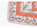 Pucci Pretty Pink, Coral And Tan Vintage Floral Patterned Motif Silk Scarf