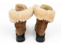 Ugg Fabulous Shearling Lined Brown Leather Outdoor Boots, Vibram Treads, Size 7