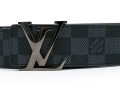 Louis Vuitton Handsome Damier Ebene Black Belt, 90/35, With Box
