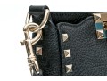 Valentino Bold Studded Black Leather Shoulder Bag