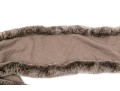 Magaschoni Fabulous Taupe Cashmere And Fur Trimmed Scarf