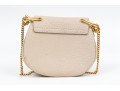 Chloe Chic Small Ivory Leather Flap Shoulder Bag, Chain Strap