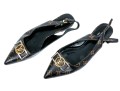 Louis Vuitton Adorable Flat Logo Slingback Mules, Size 40