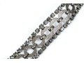 Fabulous Vintage Metal And Rhinestone Adjustable Belt
