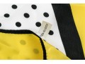 Carolina Herrera Black, Ivory And Yellow Polka Dotted Scarf