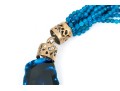 Sarah Kennedy Stunning Chunky Blue Druzy, Agate And Bead Partial Torsade Necklace