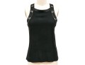 Ramy Brook Beautiful Black Grommet Decorated Sleeveless Tank, Size XS Or S