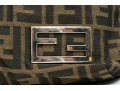 Fendi Fabric Small Logo Top Handle Bag, Leather Strap