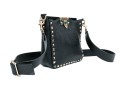Valentino Bold Studded Black Leather Shoulder Bag