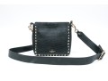 Valentino Bold Studded Black Leather Shoulder Bag