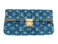 Louis Vuitton Fabulous Denim Logo And Suede Lined Bag