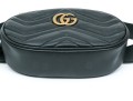 Gucci Striking Black Quilted Leather Marmot Belt Bag