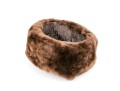 Baltic Rim Trading Company Vintage Brown Mouton Fur Trappers Hat, Size 58