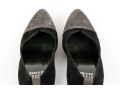 Stuart Weitzman Black And Grey Suede Platform Stiletto Pumps, Size 5.5