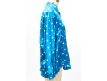 Balenciaga Beautiful Blue Polka Dotted Silk Blouse, Size 6