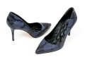 Brian Atwood Unique Blue Python Patterned Pumps, Size 38 1/2