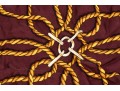 Hermès Paris Vintage Striking Burgundy And Gold Rope Motif Silk Scarf