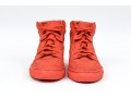 Balenciaga Striking Red Orange Leather Mens High Top Sneakers, Size 41