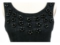 Milly Beautiful Black And Ivory Bedazzled Tank Sheath, Size 4