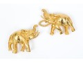 Mimi Di N Fabulous Vintage Gold Tone Elephants Belt Buckle, Circa 1972