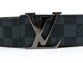 Louis Vuitton Handsome Damier Ebene Black Belt, 90/35, With Box