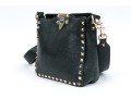 Valentino Bold Studded Black Leather Shoulder Bag