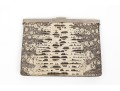 Giorgio Armani Lovely Brown And Tan Leather And Crocodile Clutch