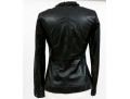 Tory Burch Beautiful Black Leather Ruffled Button Front Leather Jacket, Size 6